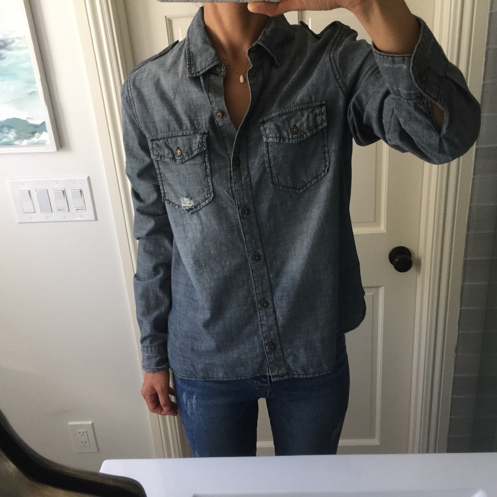 F21 Denim Shirt with Pocket